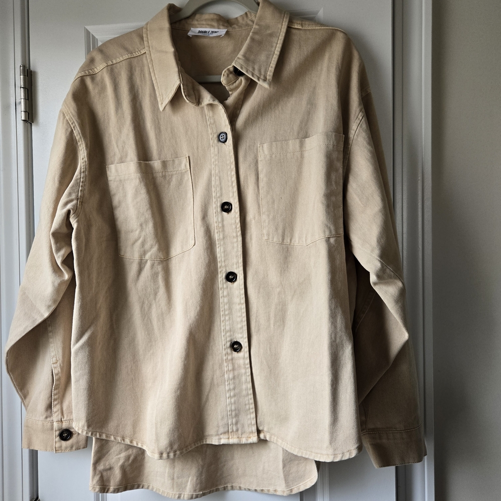 Tan Button-Up Shacket